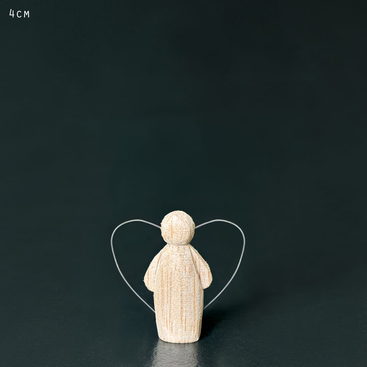 East of India Small Natural Wooden Angel Christmas Decoration Christmas Decoration East of India Small Wooden Angel Christmas Decoration - Natural