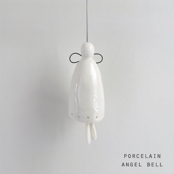 East of India Small Porcelain Angel Bell Christmas Decoration Christmas Decoration East of India Porcelain Angel Bell Christmas Decoration - Small