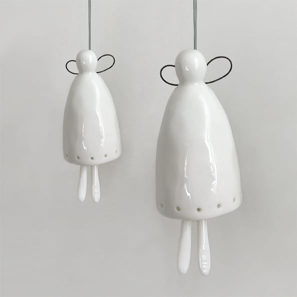 East of India Small Porcelain Angel Bell Christmas Decoration Christmas Decoration East of India Porcelain Angel Bell Christmas Decoration - Small