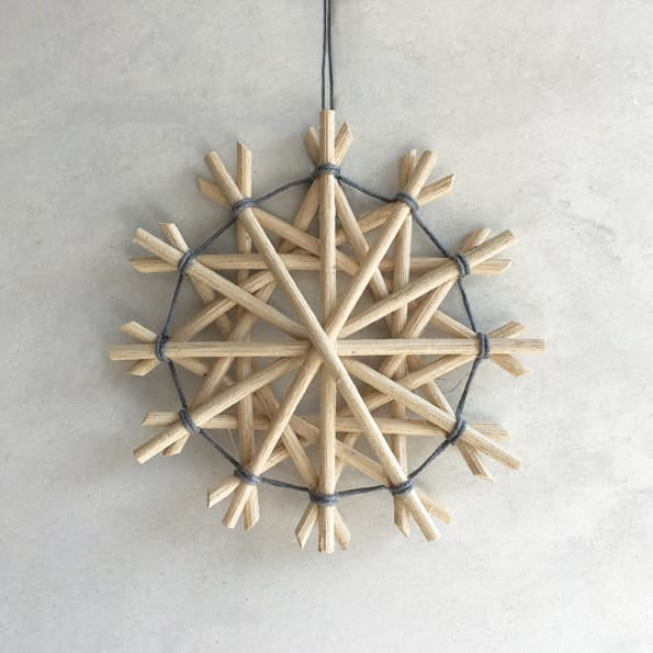 East of India Small Rattan Twelve Pointed Star Decoration Hanging Decoration East of India Rattan Twelve Pointed Star Decoration - Small