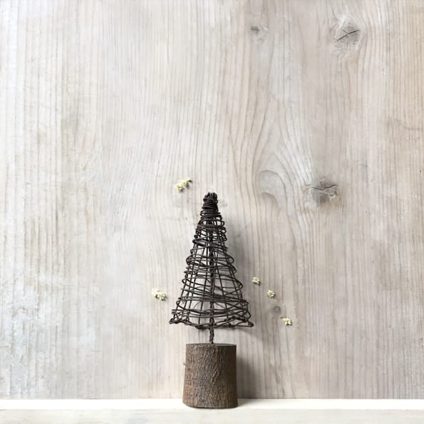 East of India Small Rusty Wire Cone Christmas Tree Christmas Decoration East of India Rusty Wire Cone Christmas Tree - Small