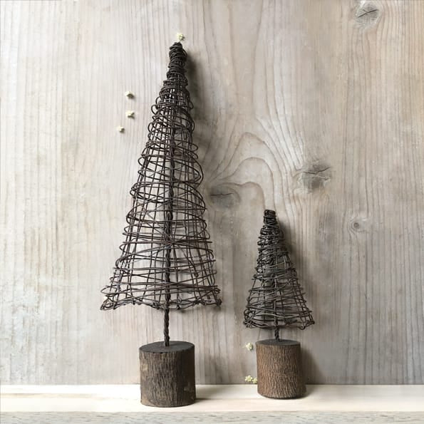 East of India Small Rusty Wire Cone Christmas Tree Christmas Decoration East of India Rusty Wire Cone Christmas Tree - Small
