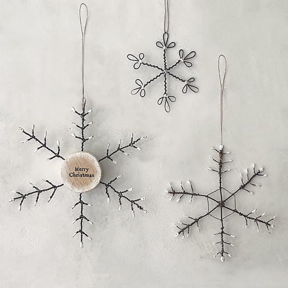 East of India Small Rusty Wire Snowflake Decoration Christmas Decoration East of India Rusty Wire Snowflake Christmas Decoration - Small