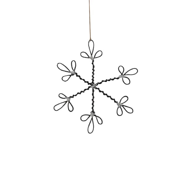 East of India Small Rusty Wire Snowflake Decoration Christmas Decoration East of India Rusty Wire Snowflake Christmas Decoration - Small