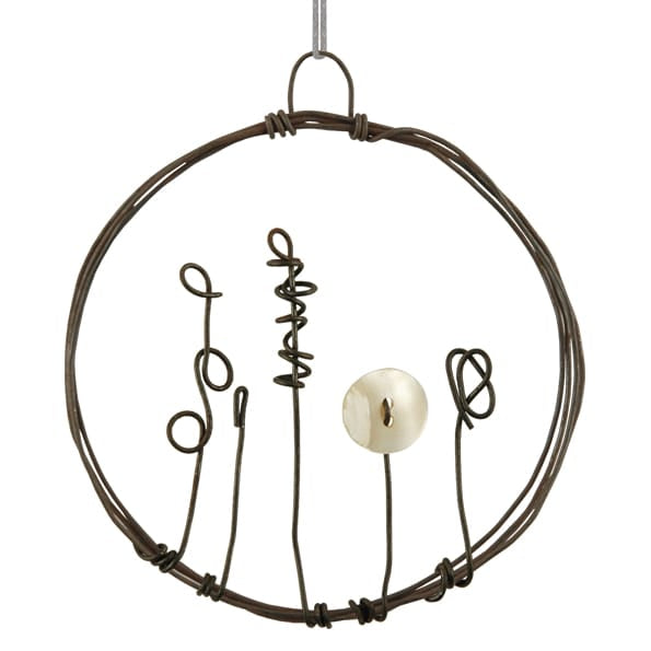 East of India Small Rusty Wire Wreath | Flowers Wreath East of India Small Rusty Wire Wreath - Flowers
