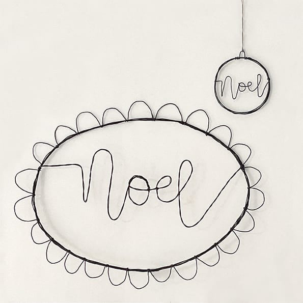 East of India Small Rusty Wire Wreath | Noel Wreath East of India Small Rusty Wire Wreath Christmas Decoration - Noel