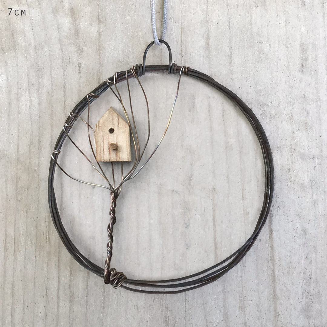 East of India Small Rusty Wire Wreath, Tree House Wreath East of India Small Rusty Wire Wreath - Tree House