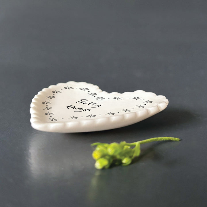 East of India Small Scallop Heart Dish – Pretty things ring dish East of India Small Scallop Heart Dish – Pretty things