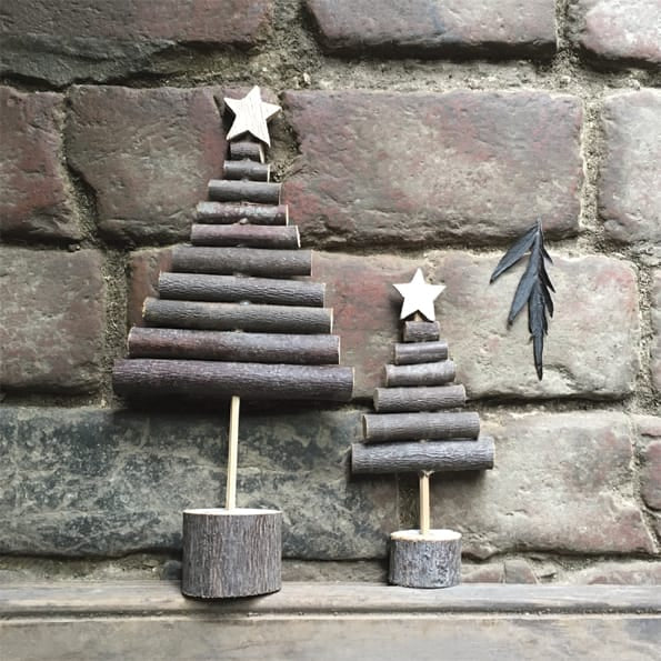 East of India Small Standing Stick Tree Christmas Decoration Christmas Decoration East of India Standing Stick Tree Christmas Decoration - Small