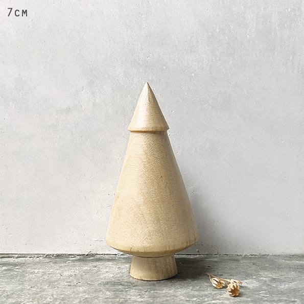 East of India Small Turned Wooden Tree | Light Wood Christmas Decoration East of India Small Turned Wooden Tree Decoration - Light Wood