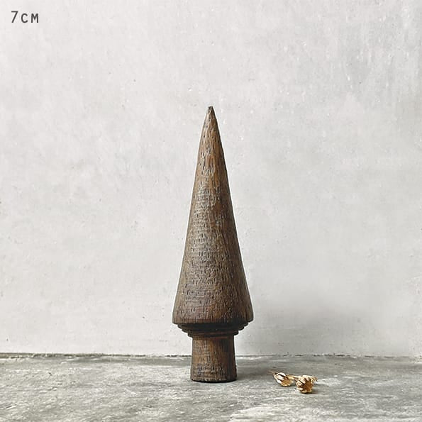 East of India Small Turned Wooden Tree | Plain Dark Wood Christmas Decoration East of India Small Turned Wooden Tree Decoration - Plain Dark Wood