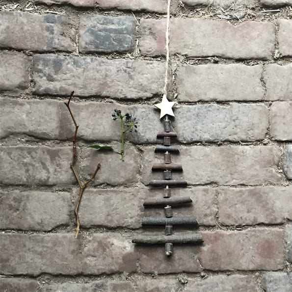East of India Small Twig Christmas Tree Decoration Christmas Decoration East of India Twig Christmas Tree Decoration - Small