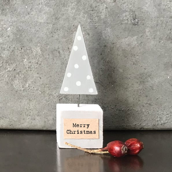 East of India Small Wooden Scene Piece, Grey Christmas Tree Christmas Decoration East of India Small Wooden Scene Christmas Decoration - Grey Christmas Tree