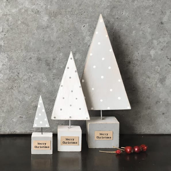 East of India Small Wooden Scene Piece, Grey Christmas Tree Christmas Decoration East of India Small Wooden Scene Christmas Decoration - Grey Christmas Tree