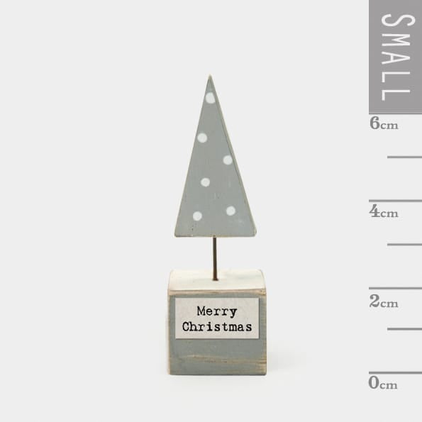 East of India Small Wooden Scene Piece, Grey Christmas Tree Christmas Decoration East of India Small Wooden Scene Christmas Decoration - Grey Christmas Tree