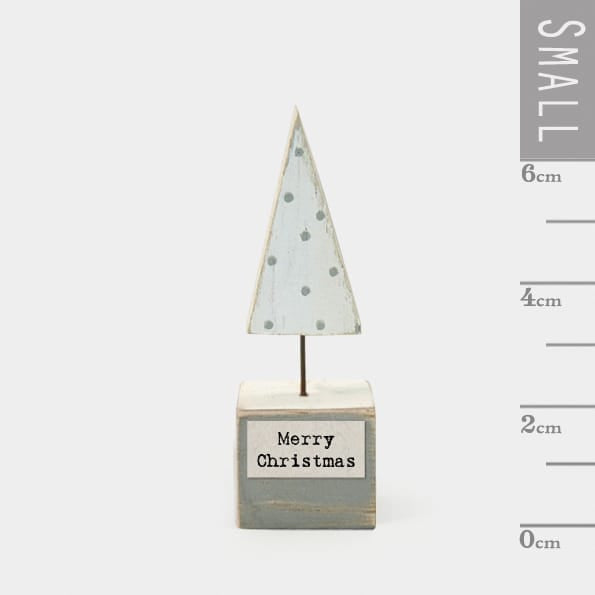 East of India Small Wooden Scene Piece, White Christmas Tree Christmas Decoration East of India Small Wooden Scene Christmas Decoration - White Christmas Tree