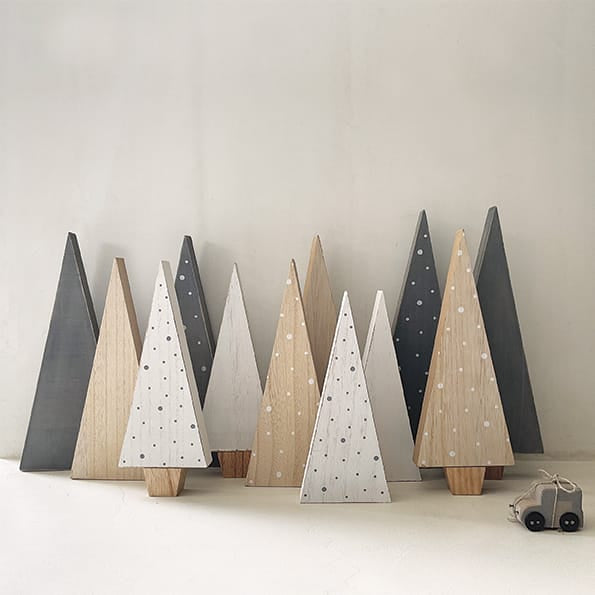 East of India Standing Wooden Christmas Tree, Natural Christmas Decoration East of India Standing Wooden Christmas Tree - Natural