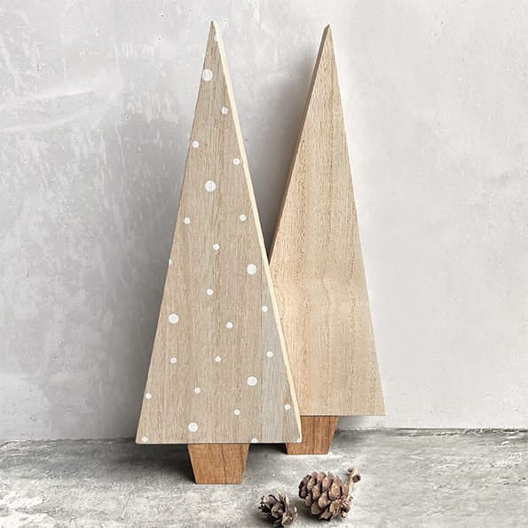 East of India Standing Wooden Christmas Tree, Natural Christmas Decoration East of India Standing Wooden Christmas Tree - Natural
