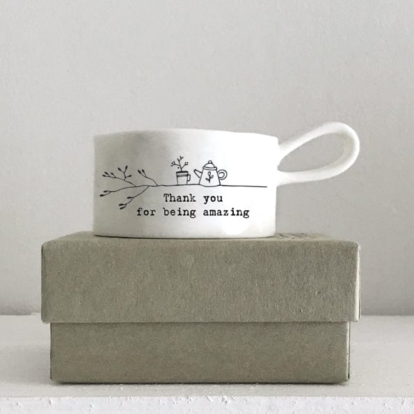 East of India ‘Thank You’ Handled Candle Holder gift East of India ‘Thank You’ Handled Candle Holder