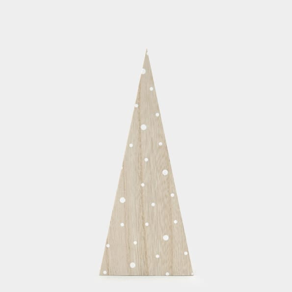 East of India Thick Standing Wooden Christmas Tree, Natural Christmas Decoration East of India Thick Standing Wooden Christmas Tree - Natural