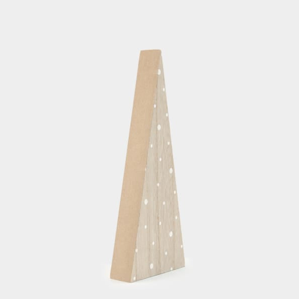 East of India Thick Standing Wooden Christmas Tree, Natural Christmas Decoration East of India Thick Standing Wooden Christmas Tree - Natural