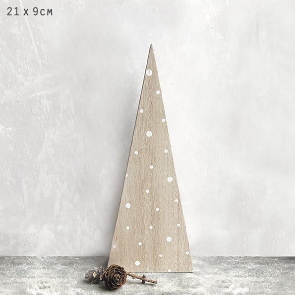 East of India Thick Standing Wooden Christmas Tree, Natural Christmas Decoration East of India Thick Standing Wooden Christmas Tree - Natural