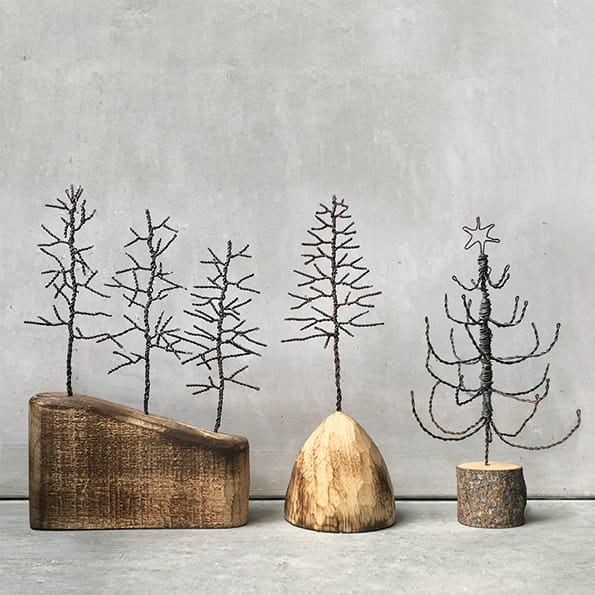 East of India Three Winter Trees on Wood Decoration Christmas Decoration East of India Three Winter Trees on Wood Decoration