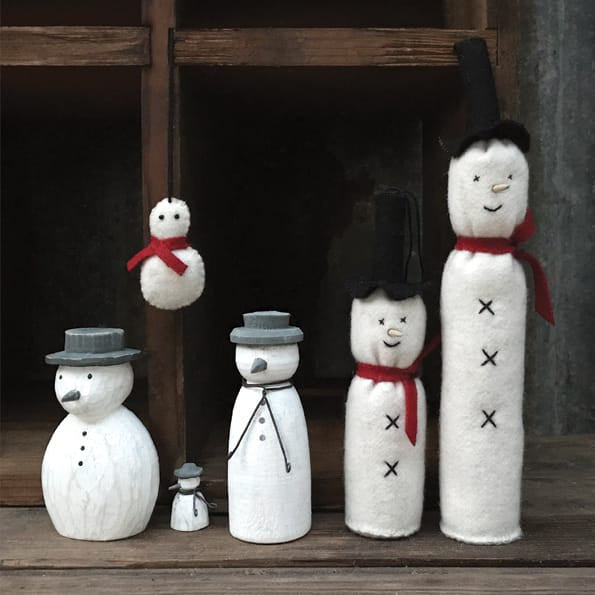 East of India Tiny Felt Snowman Christmas Tree Decoration Christmas Decoration East of India Felt Snowman Christmas Tree Decoration - Tiny