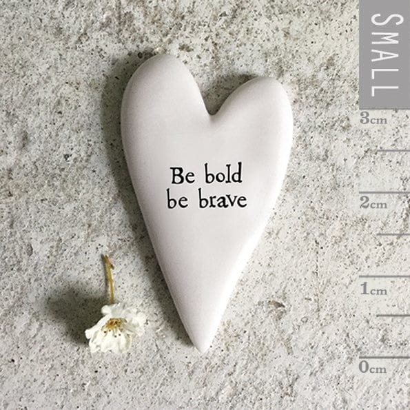 East of India Tiny Heart Token - Be Bold Be Brave gift East of India Tiny Heart Token - Be Bold Be Brave