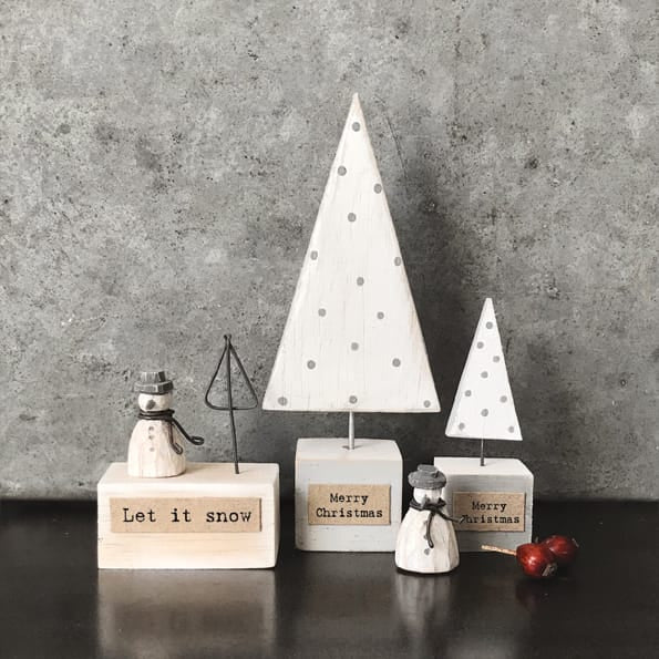 East of India Tiny Wooden Snowman Christmas Decoration Christmas Decoration East of India Tiny Wooden Snowman Christmas Decoration
