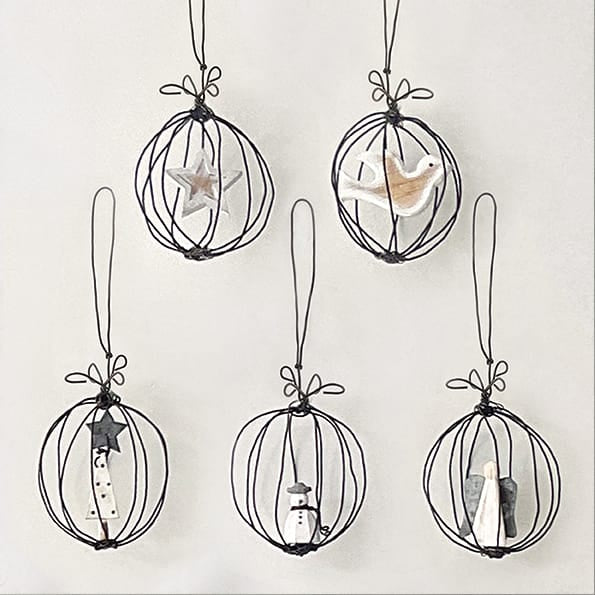 East of India Wire Bauble Christmas Tree Decoration, Star Bauble East of India Wire Bauble Christmas Tree Decoration - Star