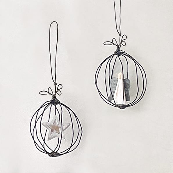 East of India Wire Bauble Christmas Tree Decoration, Star Bauble East of India Wire Bauble Christmas Tree Decoration - Star