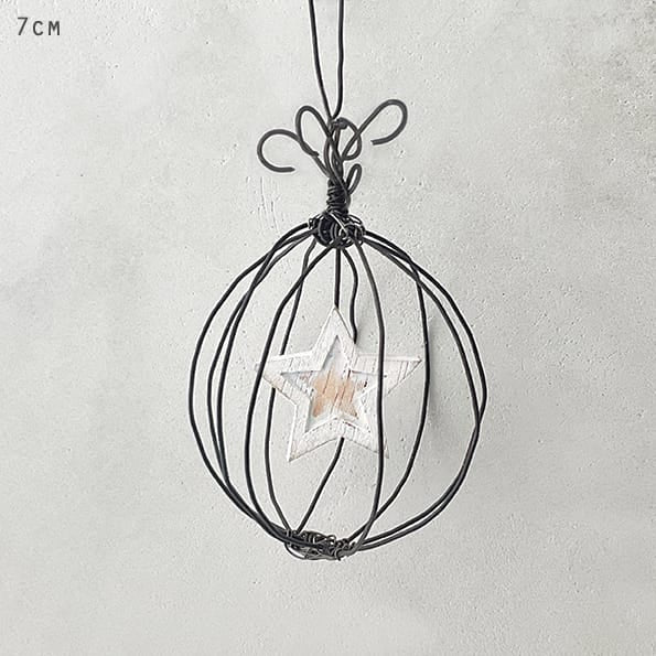 East of India Wire Bauble Christmas Tree Decoration, Star Bauble East of India Wire Bauble Christmas Tree Decoration - Star