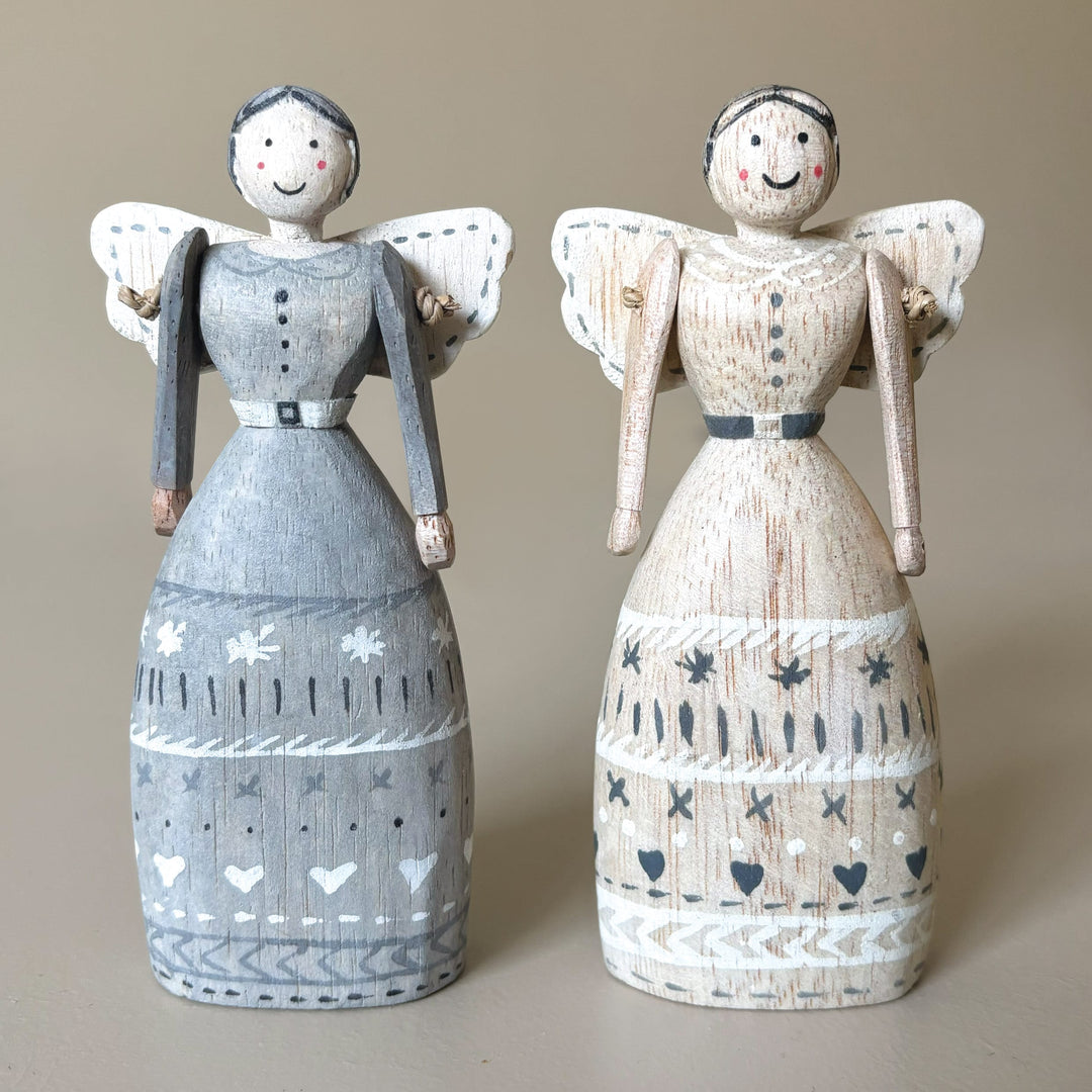 East of India Wooden Folk Art Angel | Natural Christmas Decoration Christmas Decoration East of India Wooden Folk Art Angel Christmas Decoration - Natural