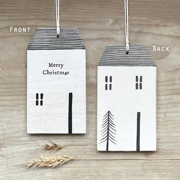 East of India Wooden House Hanging Decoration | Merry Christmas Hanging Decoration East of India Wooden House Hanging Decoration - Merry Christmas