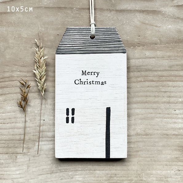 East of India Wooden House Hanging Decoration | Merry Christmas Hanging Decoration East of India Wooden House Hanging Decoration - Merry Christmas