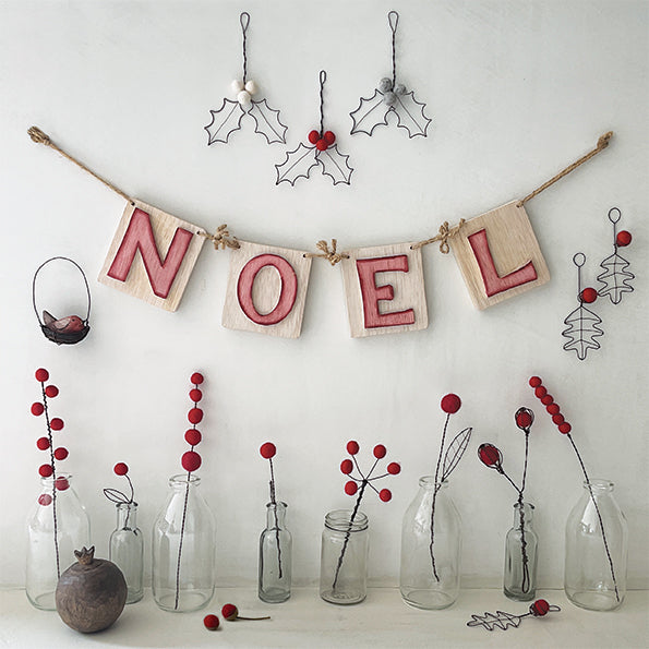 East of India Wooden Noel Christmas Garland Garland East of India Wooden Noel Christmas Garland