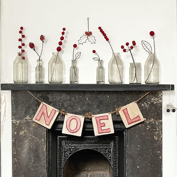 East of India Wooden Noel Christmas Garland Garland East of India Wooden Noel Christmas Garland