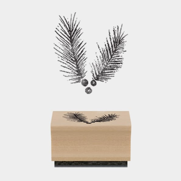 East of India Wooden Rubber Stamp | Fir Branch Stationery East of India Wooden Rubber Stamp - Fir Branch