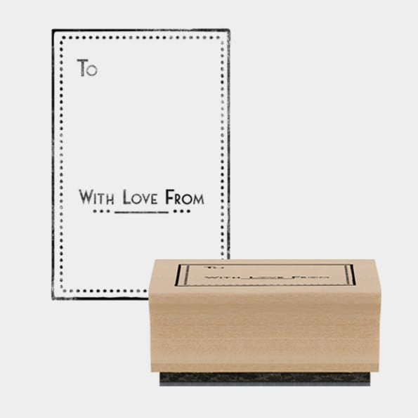 East of India Wooden Rubber Stamp | To...With Love From Stationery East of India Wooden Rubber Stamp - To...With Love From