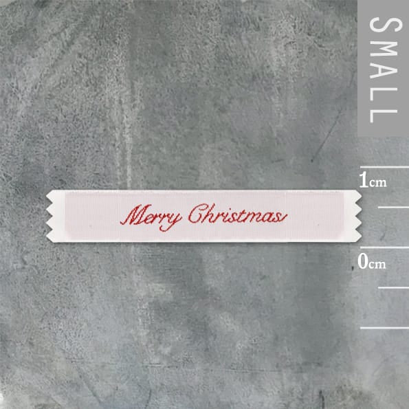 East of India Woven Merry Christmas Label for Sewing Haberdashery East of India Woven Fabric Label - Merry Christmas