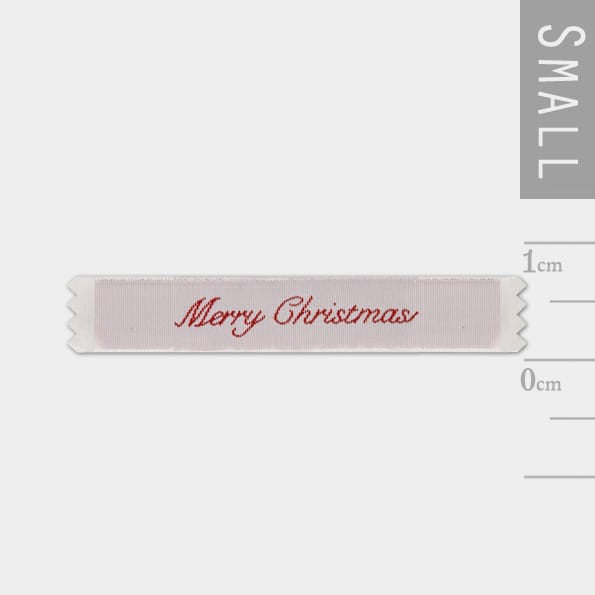 East of India Woven Merry Christmas Label for Sewing Haberdashery East of India Woven Fabric Label - Merry Christmas