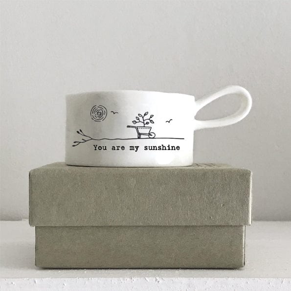 East of India ‘You Are My Sunshine' Handled Candle Holder gift East of India ‘You Are My Sunshine' Handled Candle Holder