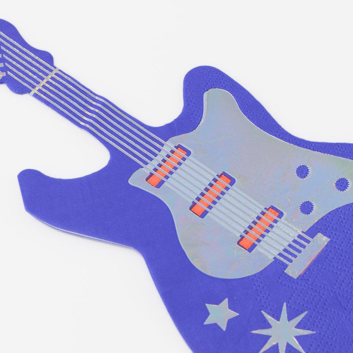 Electric Guitar Party Napkins x 16 | Meri Meri Rock Star Party party napkins Electric Guitar Party Napkins x 16