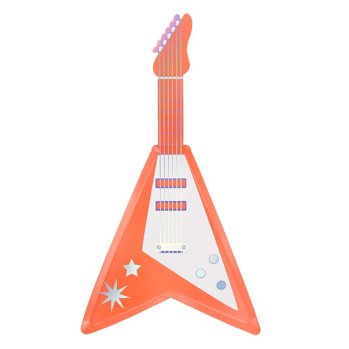 Electric Guitar Party Plates x 8 | Meri Meri party plates Electric Guitar Party Plates x 8