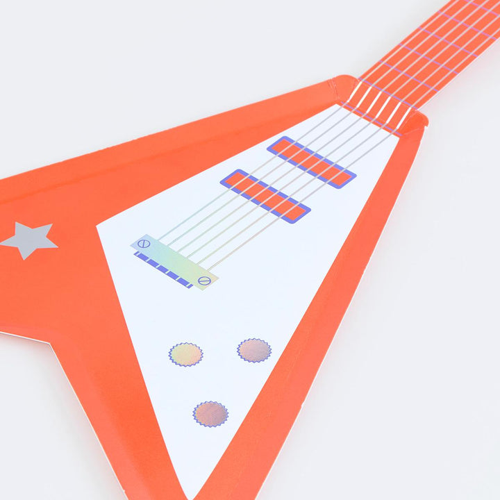 Electric Guitar Party Plates x 8 | Meri Meri party plates Electric Guitar Party Plates x 8