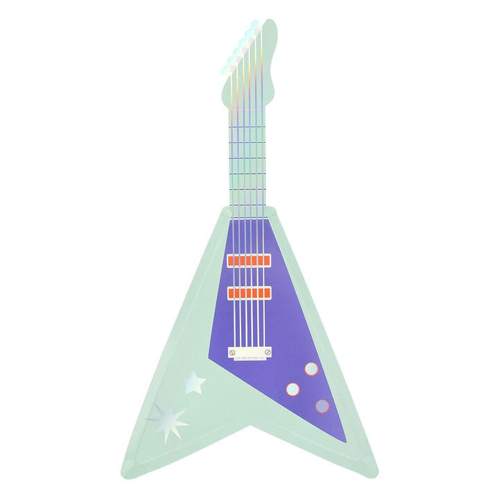 Electric Guitar Party Plates x 8 | Meri Meri party plates Electric Guitar Party Plates x 8