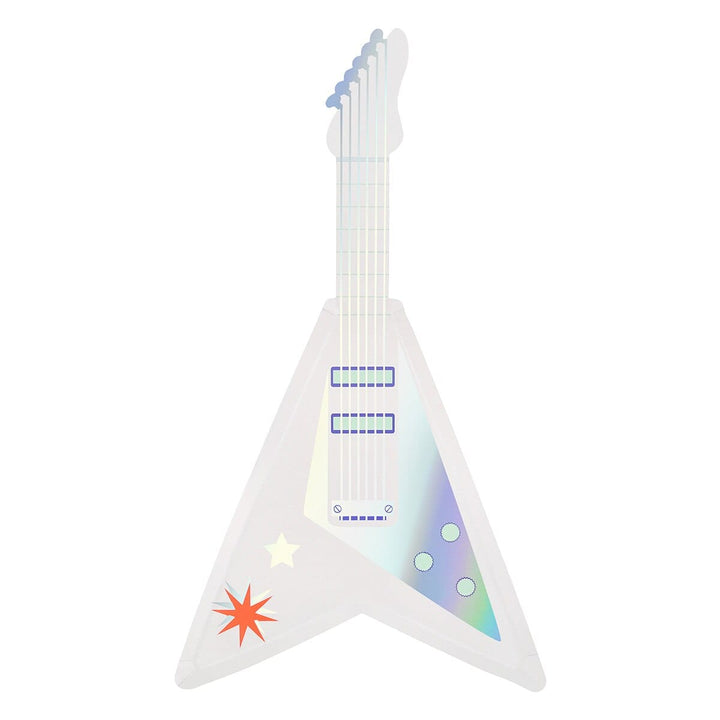Electric Guitar Party Plates x 8 | Meri Meri party plates Electric Guitar Party Plates x 8