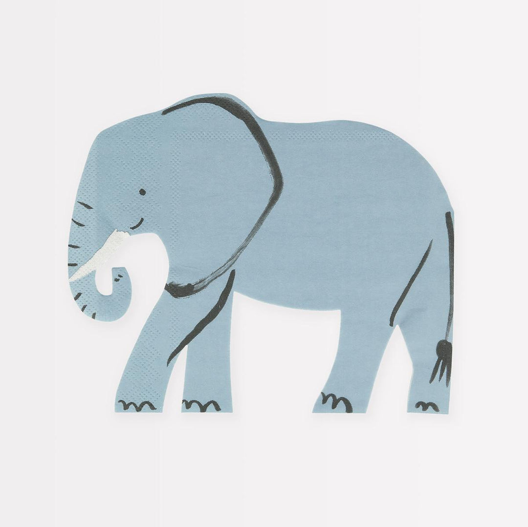 Elephant Party Napkins x 16 | Safari Tableware UK Napkins Elephant Party Napkins x 16