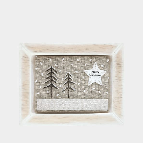 Embroidered Christmas Picture Merry Christmas | East of India Christmas Decoration East of India Embroidered Christmas Picture - Merry Christmas
